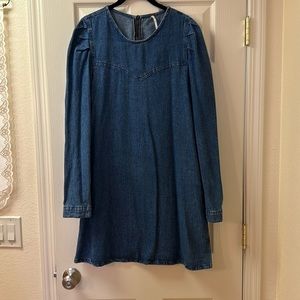 Free People Denim Mini Dress. Size Medium EUC